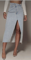 Fresh air denim skirt ( pre-shipping 2-18-24)