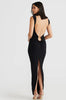 Black swam maxi dress