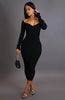 Fall afternoon midi dress