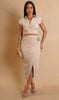 White Mocca midi set top/skirt pre-order delivered 9-4-25)