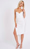 White heart midi dress