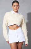 White chocolate crop sweater (pre-order delivered 11-30-23)