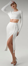 White Mocha  Set Top/Skirt