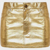 Golden hour metallic mini skirt